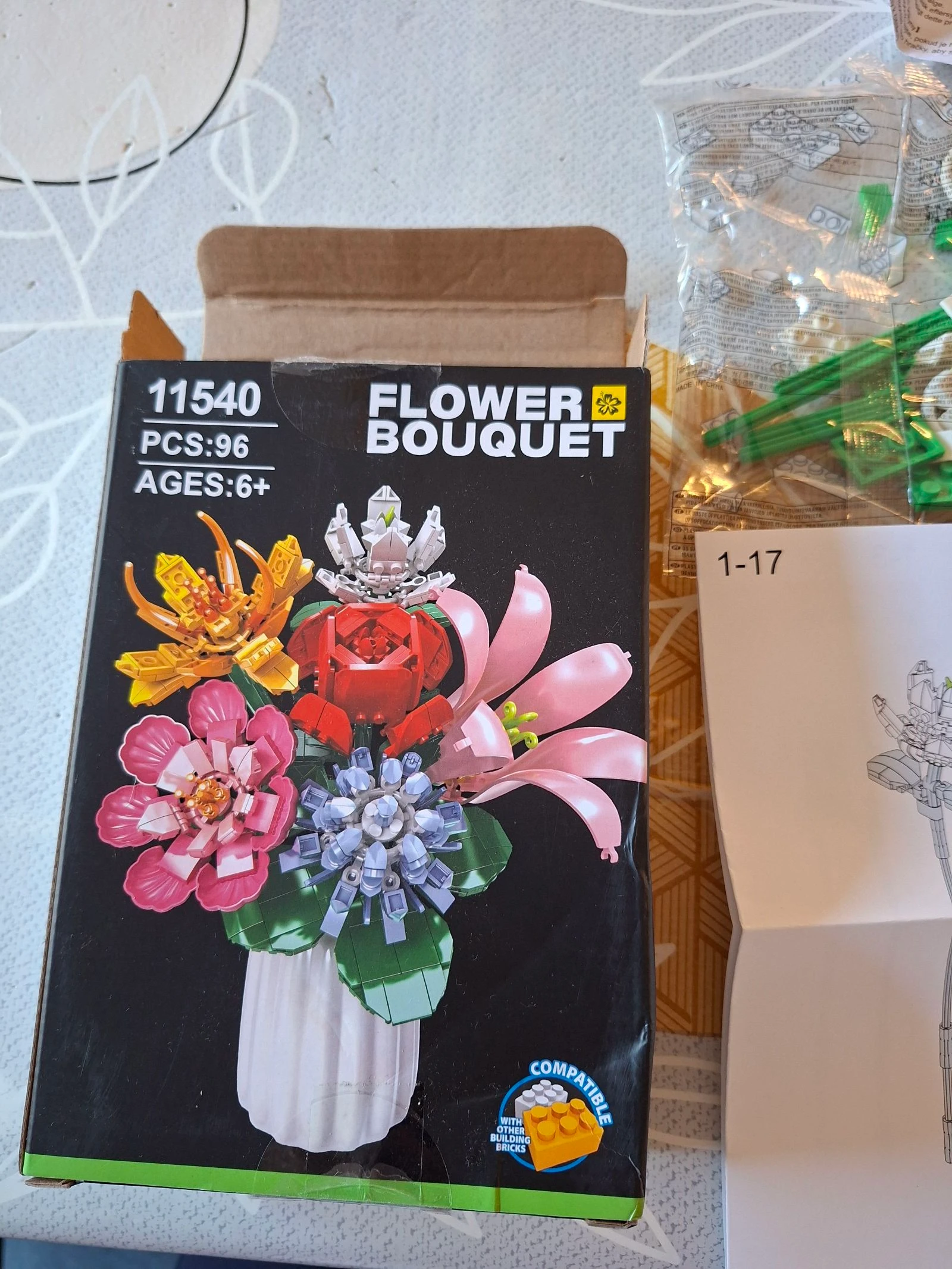 Kit de construcción Flor Jazmín – Compatible con ladrillos de construcción – Nuevo – photo 2
